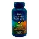 GNC Triple Strength Fish Oil Plus CoQ10 Omega 3 dodatek, 1000mg EPA a DHA, 100mg CoQ10, srdce a oběhové zdraví, Plus kůže, kloub, mozek, a oko, potažený do Control Fishy Burps, 30 Služení