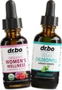 Hormonální bilance pro ženy & chlorofyl kapalné kapky - Dámské Wellness Organic Hormonal Balance doplňky - Vegan tekutý chlorofyl Kapky zápach Čištění doplněk vnitřní deodorant