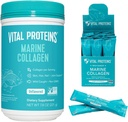 Vital Proteins Marine Collagen Peptides Powder Supplement 7.8 oz Canister + Stick Packs (10 g) (Krabička s 20)