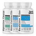Youth & Tonic Scupt Lean Cleanse - Cítit světlejší a více tonovaný, Vodní hmotnost & Bloating Relief, Detox & Fluid Loss Support - Bedtime Trim, 15 Day Colon Cleanser, 90 pilulky pro metabolismus a definované tělo