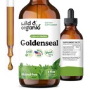 Wild & Organic Goldenseal Tincture - Lung & Digestive Support - Goldenseal Root Extract Liquid Drops - Vegan, Cukr & Alcohol- Free Herb Dodatek - 4 fl oz