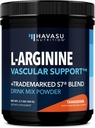 L- Arginin Powder - Příplatek oxidu dusnatého pro muže a ženy s L- Citrulline a Beet Root - Pre a Post Workout Podpora pro vytrvalost a obnovu - Tangerine Flavor, 1 měsíc dodávky (30 Scoops)
