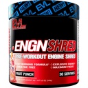 EVL Ultimate Pre Workout Powder - Thermogenic Fat Burn Support Preworking Powder Drink for Lasting Energy Focus and Stamina - ENGN Shred Intense Creatine Free Preworking Drink Mix - Ovocný punč