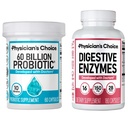 Lékařská volba - Optimální Gut Health Bundle: 60 miliard probiotických 60ct + trávicí enzym 180ct pro stravitelný komfort a imunitní podporu - Value Bundle