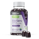 VITEEY Sambucus Elderberry Gummies pro dospělé a dospívající + zinek a vitamín C - bez cukru - Imunitní podpora & Booster Herbal dodatek - Vegan, gluten zdarma, želatina zdarma, GMO zdarma, žvýkací Berry ochucené