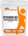 BulkSupplements.com Vitamin B5 Powder - jako kalcium Pantothenát, B5 Vitamíny - Gluten Free, 500 mg vitaminu B5 Pantothenic Acid per Serving, 5kg (11 liber) (balení 5)