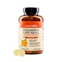 NatureWise Extra Strength Vitamin C Žvýkací 1000mg pro dospělé - Přírodní Orange Flavor - Imunitní systém a antioxidant Support - Non- GMO, Vegan & Sugar Free - 90 Žvýkací tablety [45- Day Supply]