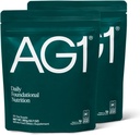 AG1 Zelený prášek dodatek 124; Zlepšit Gut zdraví 124; Multivitamin, Probiotický, Gluten Free, Vegan a Keto Friendly currency 124; 75 Vitamíny (Athletic Green) - 2 Pack, Classic Formule (30 Servings Per Pouch)