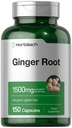 Horbäach Ginger Root Capsules 1500 mg 600mg 6004; 150 Pills 6004; Non- GMO, gluten Free Fol124; Ginger Root Extract