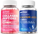 Hydrolyzované kolagen Peptidy pilulky + Lipozomální vápník AKG dodatek 1500mg