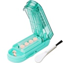 Johnbee Pill Cutter Splitter pro malé a malé pilulky, větší pilulky. Nastavitelný rozštěpený prášek přesně krájí několik prášků najednou. Ostrý čepel s bezpečnostní stráží. Non- Slip Silicone Edge (Modré jezero)