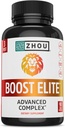 Zhou Boost Elite - Energetický dodatek, Přírodní Muscle Support pilulky pro muže s Tribulus, Fenugreek, ženšen, a Maca - 90 Veggie Kapsle