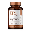 Utzy Naturals GlyNAC + Supplement Glycine 124; 1 000 mg Glycine & NAC (N- Acetyl cystein) Yellow 124; s vitaminem B2 Cofactor pro Glutathione Production Yellow 124; 90 Kapsle
