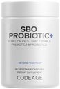 Codeage SBO Probiotika, 50 miliard CFU per serving, Multi Strein Soil Based Organisments Blend and Organic Fermented Botanical Blend, Shelf- Stable, 90 Kapsle
