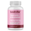 BESTVITE Quercetin s bromelainem 500 mg / 250mg (120 Vegetariánských kapslí) - Žádné stearáty - Žádný oxid křemičitý - Vegan - Non GMO - bez glutenu