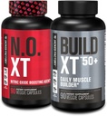 Jacked Factory N.O. XT doplněk oxidu dusnatého (90 Kapsle) & Build XT 50 + Daily Muscle Builder (90 Kapsle) pro růst svalů, čerpadla, Vitality, & Recovery