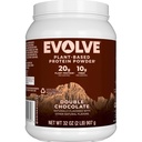 Evolve Plant Based Protein Powder, Double Chocolate, 20g Vegan Protein, Dairy Free, No umělé Flavors, Non- GMO, 3g Fiber, Exclusive, 2 libry (Balení květen Vary)