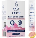 Salt of the Earth Premium Zero- Sugar Electrolyte - Vyrobeno s růžovou himalájskou solí - Hydration Powder Packets 124; Premium Ingredients AF 124; Keto & Paleo Friendly AF 124; 12 Sticks, Pink Lemonade