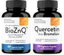 Sandhu je zink dodatek s iontofory s Superior Absorpce & Quercetin s Bromelain 1000mg per Serving bioflavonoidy dodatek Komplexní 124; Podporuje imunitní a respirační zdraví
