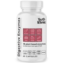 Mládež a tonikum trávicí enzymy s Amylase Bromelain Lipáza Lactase Protase Papain - Pokročilé trávení Plant Enzymy pro potraviny Breakdown Gas Bloating Gut Health - Ženy & Muži - 60 Rostlinné pilulky