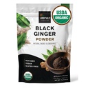 INCAS 100% USDA Organic Thai Black Ginger Powder for Men 2.65 Ounce From Thailand Non GMO Ověřený bylinný dodatek pro přírodní energii a vytrvalost
