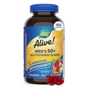 Nature 's Way Live Men' s 50 + Daily Gummy Multivitamíny, Podporuje zdravý mozek, oči, srdce *, B-Vitamíny, Gluten- Free, Ovocná ochucená, 150 Gummies (Balení květen Vary)