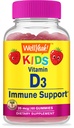 WellYeah Kids Vitamin D3 Gummies - 1000 IU (25 mcg) - Podporuje sílu a imunitu kostí - Non- GMO, gluten- Free - Jahodové aroma - Nutriční dodatek - 60 Služeb