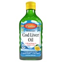 Carlson - Cod Jaterní olej, 1100 mg Omega-3s, dodatek k tekutému rybímu oleji, Wild- Casted Norsky Arctic, Udržitelně sourced Nordic Liquid, Lemon, 250 ml