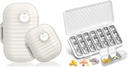 Travel Pill Organizer, 7 Day & Pill Organizátor 3 Times A Day, 7 Day Pill Box - Globální týdenní Pill Organizátor Denní medicína Kontejner Disperer Pouzdro pro vitamin Fish Oil Dodatek