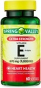 Genericky Spring Valley Vitamin E Extra Síla Vitamin E D- Alpha Spring Valley Softgels, 670 mg (1000 IU), 60 Počet