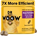 Multivitamíny pro psy - Každý den vitamíny pro psy Psí 124; Gut imunitní zdraví, Společné srdce Oko Podpora CZ124; Dog doplňky Glucosamine Chondroitin, Digestion Probiotika, Omega 3 Rybí olej CZ124; 90 Ct
