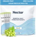 Nektar Hydratační balíčky - Electrolytes Powder Packets - Sugar Free & 0 Calorie - Organic Fruit Liquid Daily IV Electrolytes Powder for Dehydratation Relief & Rapid Rehydratation (Grape 30 Pack)