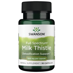Swanson Full Spectrum Milk Thistle 500 miligramů 30 Kapsle