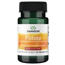 Swanson Folát (5- methyltetrahydrolistová kyselina) 400 mcg 30 Veg Kapsle