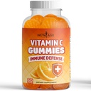 Nový věk Vitamin C Gummies Orange Vitamin C Gummy - Podporuje zdravý imunitní systém - Vegetarian bez gluten (60 Gummies)