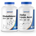 Nutricost alfa kyselina lipoová 600mg, 240 Caps Glutathione 500mg, 240 Caps
