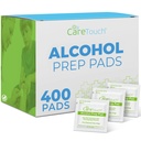 Care Touch Alkohol Wipes Individuálně zabalené - Prep Pads s 70% isopropylalkohol, Skvělé pro domov, lékařské a první pomoc kits sterilizované, antiseptický 2-Ply Babs 400 Počet