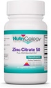 Nutricology Zinek Citrát Dodatek - Zinek pro muže a ženy, Imunitní podpora, Čistá, Well- Absorbované, Well- Tolerované, Stopa Mineral, 50mg Vegetariánské kapsle - 60 Počet