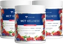 Gundry MD MCT Wellness Powder to Support Energy, Ketone Production and Brain Health, Keto Friendly, Sugar Free (90 denní dodávka, Malina Medley)