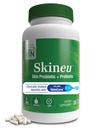 Zdraví Thru Nutrition Skineu - kůže Probiotický + Prebiotický 124; Podporuje hydrataci pokožky a elasticita CLAS124; Klinicky studované přísady CLAS124; třetí strana testována, Non- GMO & Gluten- Free CLAS124; 30 VegeCapsules