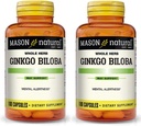 Mason Vitamins Ginkgo Biloba 500 mg 180 Želatinové tobolky v lahvičce, balení po 2 lahvičkách celkem 360 tobolek