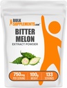 Bulksupplements.com Hořký Melon Extract Powder - Hořký Melon Extract, Hořký Gourd Extract - Bylinný dodatek, Gluten Free, 750mg na Serving, 100g (3.5 oz) (Balení po 1)