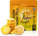 PowderVitamin Electrolytes Powder Plus (50 Serings) Tangerine Ananas Electrolyte Powder 0 Calorie Keto, 0 Cukr, No Maltodextrin, 1000mg Draslík, 120mg vápník, 120mg hořčík, Hydratační prášek