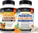 65 Miliarda CFU Denní Probiotický dodatek (1 měsíc dodávky) Plus kurkumin Kurkumin s Black Pepper Extract 1500mg Complex (Zkušební velikost)