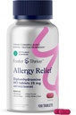 Foster & Thrive Difenhydramine 25mg Alergie Relief pro sezónní alergie, Itchy Watery Eyes, Nuzing, Runny Nose, Fast- acting antihistaminika pro děti a dospělé