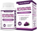 Čistě Optimální Resveratrol Dodatek 1500mg - Trans- Resveratrol z japonského Knotweed, Polyfenol Complex - Podporuje Graceful stárnutí, Vitality, Cognitive & Skin Health - 60 Vegan Kapsle