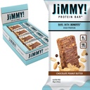 JiMMYBAR! Čokoládové arašídové máslo Protein Bary 18g Protein Bar, 6g Nízký cukr - 12 Počet - 58g Zdraví Bary - Funkční Snack s reálnými arašídy & Hand- Drizzled Chocolate