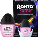 Rohto Digi- Eye Digital Eye Strein Eye Kapky, Chladicí Oční Stream Relief Od Digital Eye Strein Symptomy, Dlouhé-Lasting, Soothing Eye Relief, Oční Kapky pro červené, Unavené oči 0.4 fl oz láhev (Balení po 2)