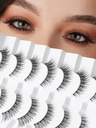 Přírodní Kočičí řasy False řasy Wispy 14mm Falešné řasy přírodní vzhled 0.1MM Tenké pásky řasy Pack C Curl Fake Eyelass Wispy Cat Eye řasy 3D objem Siligli řasy 7 páry