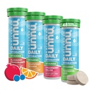 Nuun Vitamíny Electrolyte Tablety s vitamínem D, C, E, A, & B6, kyselina listová, hořčík & 4 Ostatní esenciální elektrolyty, gluten zdarma & Vegan, Smíšené ovoce, 4 balení (48 Služeb celkem)